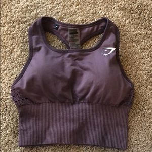 GYMSHARK Energy Seamless Crop Top in Purple